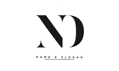 ND, DN Abstract Letters Logo Monogram