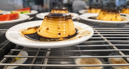 Homemade egg flan