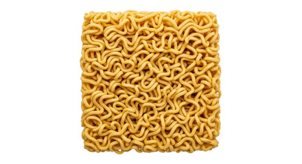 Isolated Square of Instant Noodles Fast Food