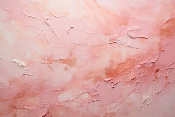 Abstract background pink and white color gradient, textured with acrylic paint splatters and brushstrokes on canvas in modern artistic style