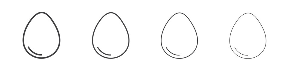 Egg icon vector collection, illustration logo template in trendy thin line editable strokes style.