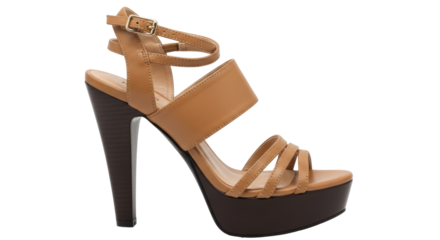 Isolated high heeled sandal on white background