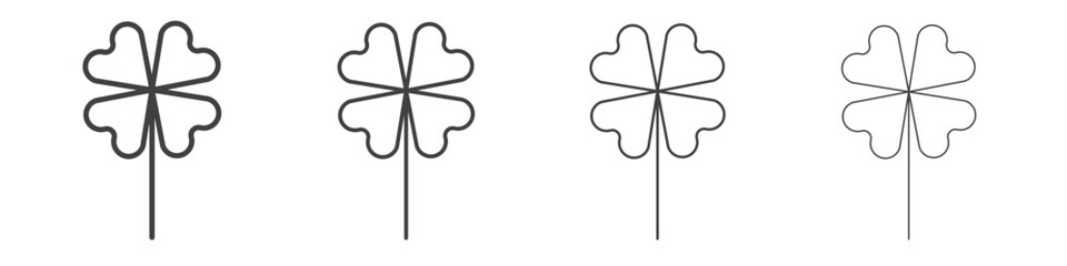 Clover icon vector collection, illustration logo template in trendy thin line editable strokes style.