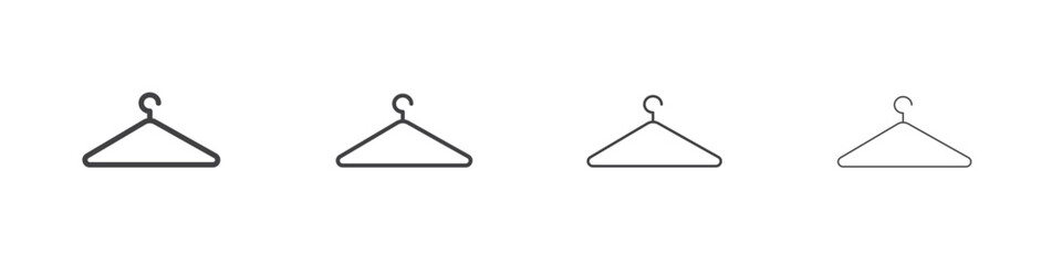 Clothes hanger icon vector collection, illustration logo template in trendy thin line editable strokes style.