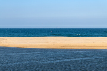 estuary with river and sea