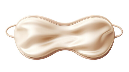 Creamy Satin Eye Mask in Peaceful Shape on White Background – Soft Sleep Mask for Relaxation, Comfort, and Restful Sleep

