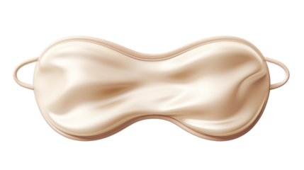 Creamy Satin Eye Mask in Peaceful Shape on White Background – Soft Sleep Mask for Relaxation, Comfort, and Restful Sleep

