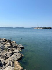 View of Bostancı Ferry Pier by the Sea, Istanbul, Turkey 