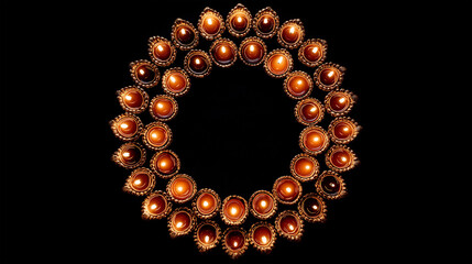 A Circle of Light: A stunning circular arrangement of glowing candles. A symbol of warmth, reflection, and peaceful ambiance, captured against a dark backdrop.