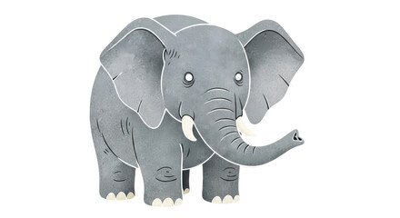 Isolated Cartoon Elephant