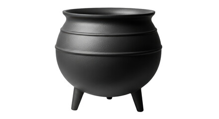 Isolated black cauldron