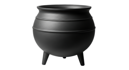 Isolated black cauldron