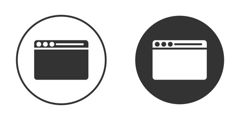 Window icon in glyph style for web Design. UI UX icons