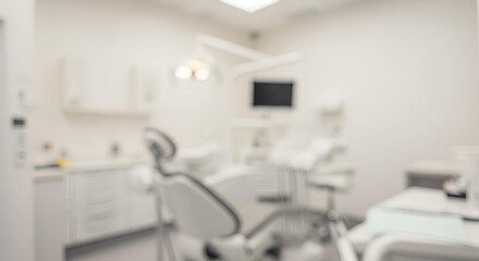 Modern Dental Office Interior, Blurred Background