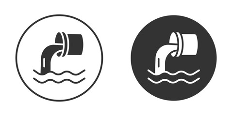 Wastewater icon in glyph style for web Design. UI UX icons
