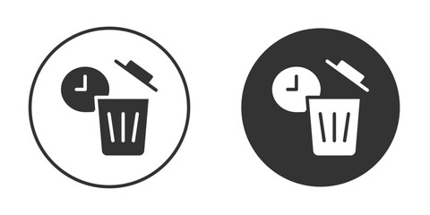 Time waste icon in glyph style for web Design. UI UX icons