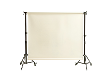 Blank backdrop setup for studio photography with adjustable stands and smooth surface ready for use