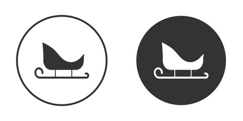 Sleigh icon in glyph style for web Design. UI UX icons