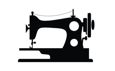 Vintage silhouette of a classic sewing machine