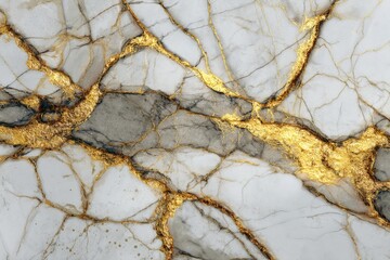 Textured white and gray stone with gold veins