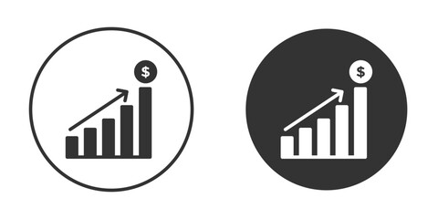 Revenue icon in glyph style for web Design. UI UX icons