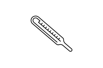 medical thermometer icon outline temperature check healthcare