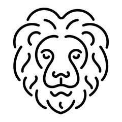 A linear style icon representing leo crest