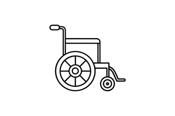 hospital wheelchair with side handles small icon