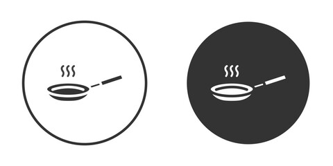 Pan frying icon in glyph style for web Design. UI UX icons