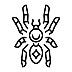 An outline style icon depicting libra spider