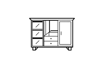 modular kitchen cabinet icon minimal design interior furniture