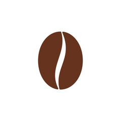 Coffee bean silhouette minimal flat icon