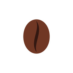 Single coffee bean simple flat icon