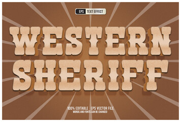 TEXT EFFECT WESTERN SHERIFF