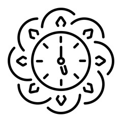 An outline style icon depicting zodiac clock