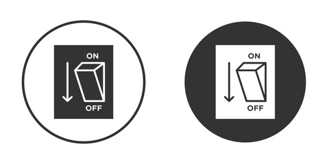 Light switch off icon in glyph style for web Design. UI UX icons