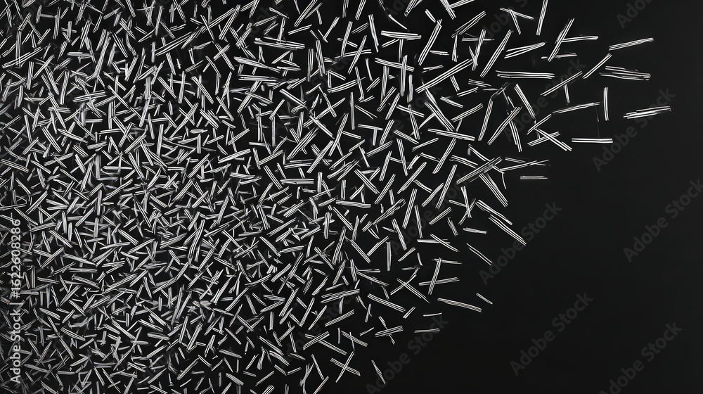 Poster abstract geometric pattern design with white lines on black background