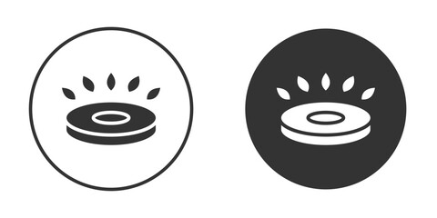 Fire burner icon in glyph style for web Design. UI UX icons