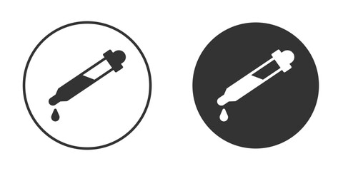 Eye dropper half icon in glyph style for web Design. UI UX icons