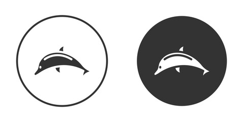 Dolphin icon in glyph style for web Design. UI UX icons