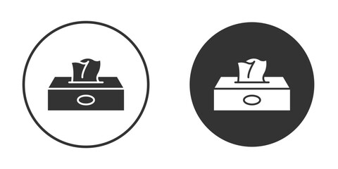 Box tissue icon in glyph style for web Design. UI UX icons