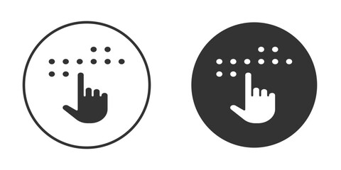Braille icon in glyph style for web Design. UI UX icons