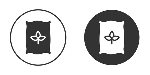 Bag seedling icon in glyph style for web Design. UI UX icons