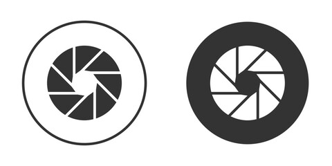 Aperture icon in glyph style for web Design. UI UX icons
