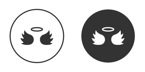 Angel icon in glyph style for web Design. UI UX icons