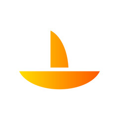 sailboat gradient icon