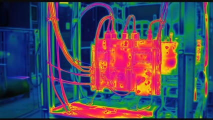 Thermal Imaging of Industrial Electrical Equipment – AI Generated Infrared Visualization