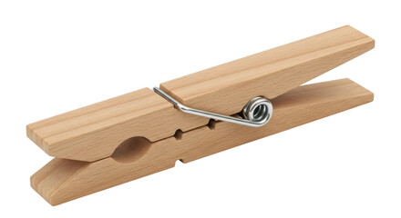 Isolated Wooden Clothespin