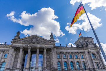The Reichtstag Parliament building in Berlin, Germany