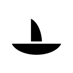 sailboat glyph icon